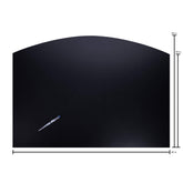 Classic Black Leather Desk Pad, Arched, 34 x 24